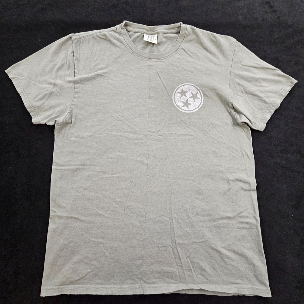 Nashville TN Music City USA Green Short‎ Sleeve Cotton T-Shirt Men's L